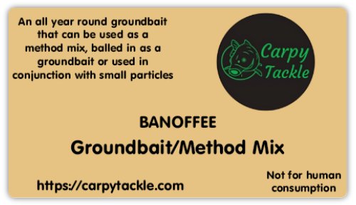 Banoffee Groundbait (Cloudy/Natural) 1kg Bag