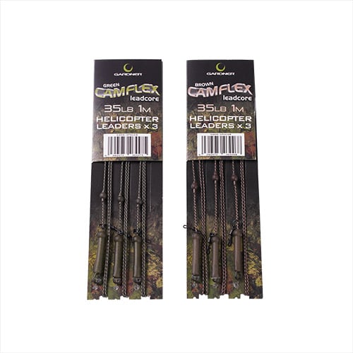 Gardner Camflex Helicopter 35lb Leadcore Leaders (3) Various Colours