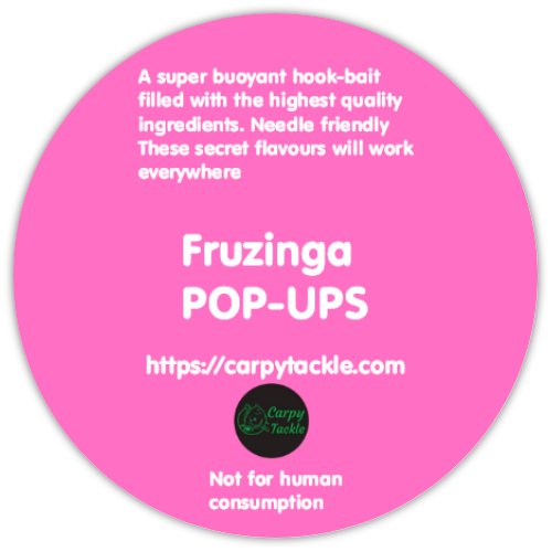 Fruzinga Pink Fluro Custom Pop Ups