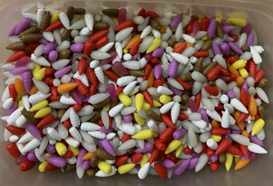 Imitation Grubs/Maggots Various Colours Was $1.95