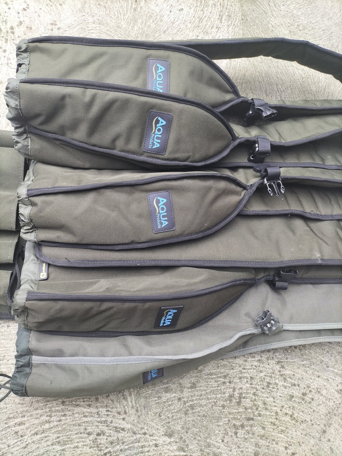 Aqua Products RS5 Rod Quiver Plus 5 Rod Sleeves 12ft/13ft Rods Used WAS $229.95