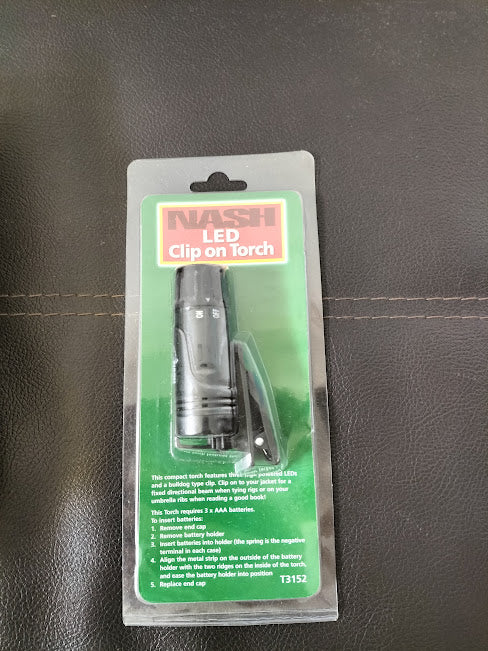 Nash Tackle LED Clip on torch T3152 Was $9.95