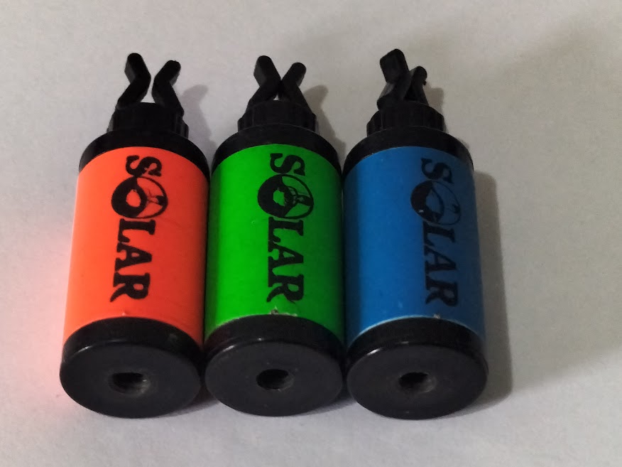 Solar Tackle Original Fluro Indicator Swinger Hanger Bobbins Heads R/G/B