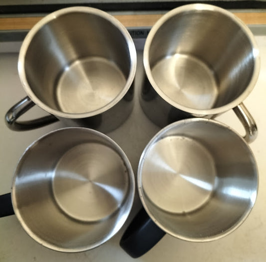 Stainless Muggs X 4 (2 Jeep) Used
