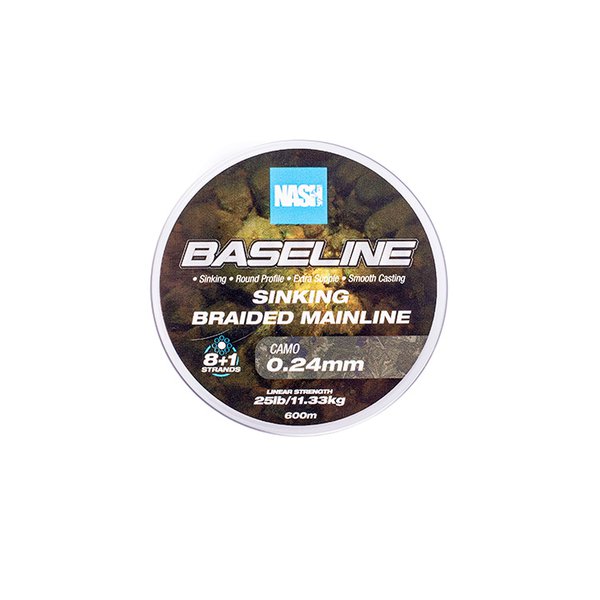 Nash Baseline Sinking Braid Camo/UV Yellow Various (ITEM BACKORDER)