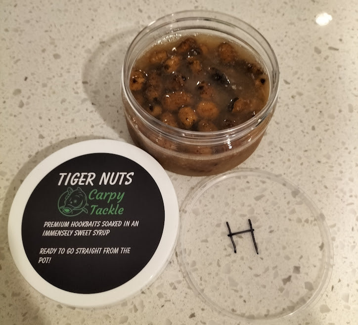 Jumbo/XXL Tiger Nut Hookbaits Soaked In Various Syrup (100g Pot)