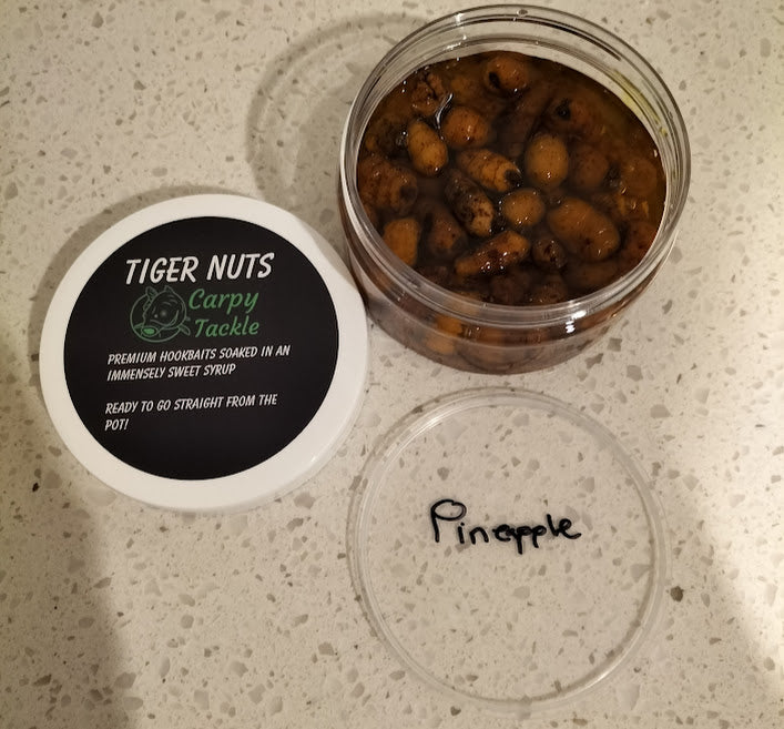 Jumbo/XXL Tiger Nut Hookbaits Soaked In Various Syrup (100g Pot)