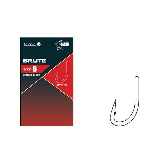 Nash Pinpoint Brute Hooks Various Sizes