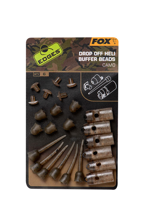 Fox EDGES™ Camo Drop Off Heli Buffer Bead Kit x 6 CAC774