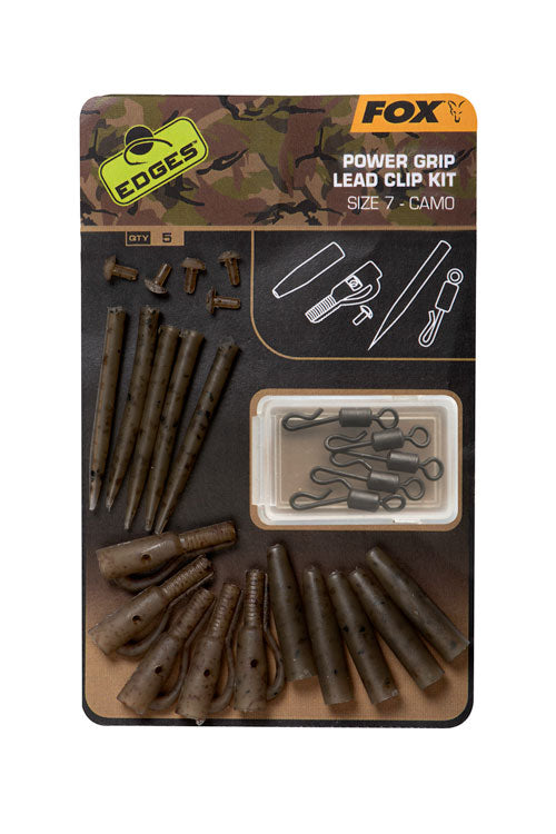 Fox EDGES™ Camo Power Grip Lead Clip Kits Size 7 x 5 CAC776