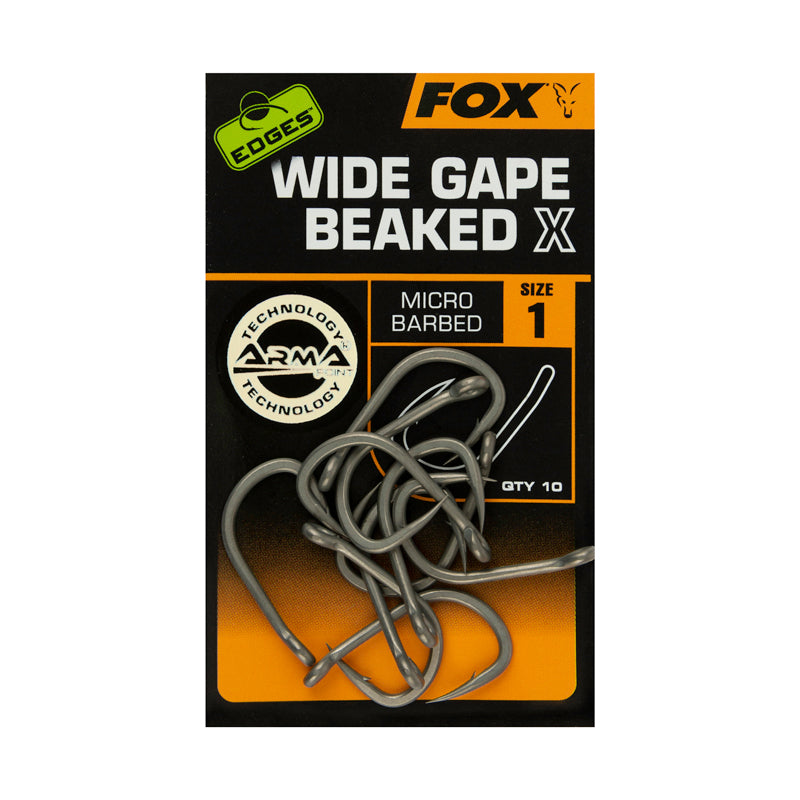 Fox Edges Wide Gape Beaked/Beaked X Hooks Various Sizes