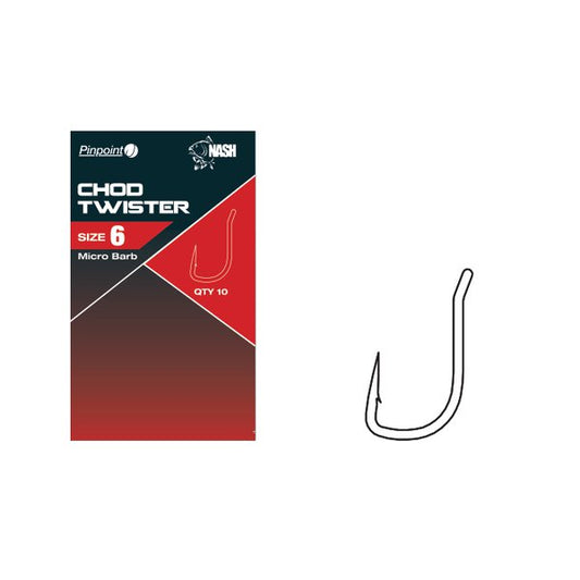 Nash Chod Twister Hooks Various Sizes