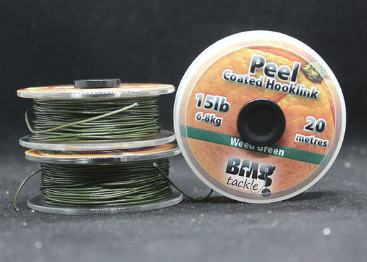 BMG Tackle Peel Coated Hooklink Weed Green Or Silt Brown