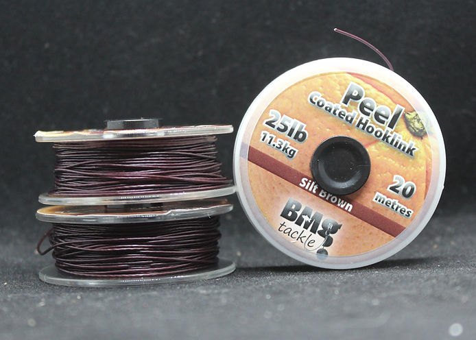 BMG Tackle Peel Coated Hooklink Weed Green Or Silt Brown