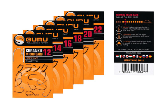 Guru Kuranku Micro Barb Spade End Hooks Various Sizes