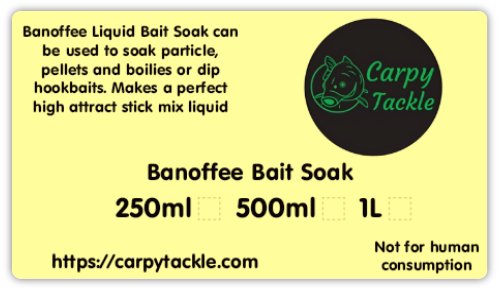 Banoffee Liquid Bait Soak/Glug 250ml/500ml/1L