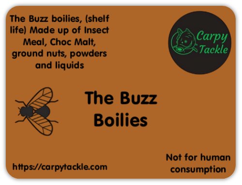 The "Buzz" Boilies Various Sizes 1kg Bags Coming Soon!