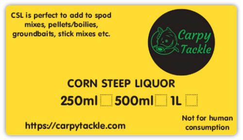 CSL (Maize Oil) Corn Steep Liquor Soak/Glug 250ml/500ml/1L