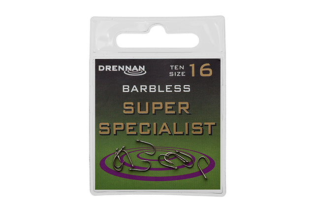Drennan Super Specialist Barbless/Micro Barbed Hooks Various Sizes