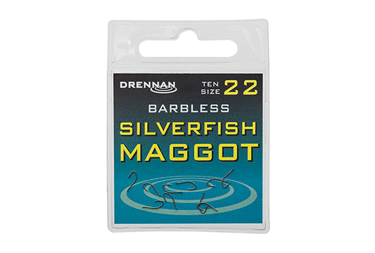 Drennan Silverfish Maggot Barbless Spade End Hooks Various Sizes