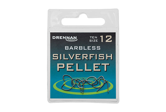 Drennan Silverfish Pellet Barbless Spade End Hooks Various Sizes
