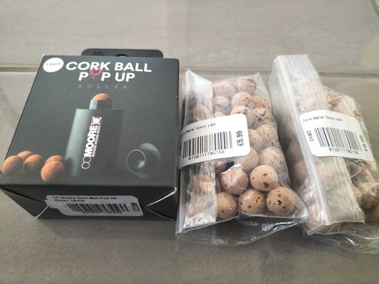 CC Moore Cork Ball Pop Up Roller Used Once Plus 12mm Cork Balls