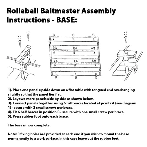 Gardner Rollaball Baitmaster Tables All Sizes (ITEM BACKORDER)