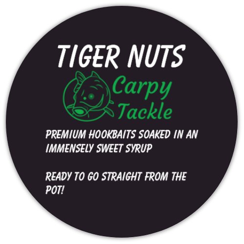 Black XXL Tiger Nut Hookbaits Soaked In Various Syrup (100g Pot)