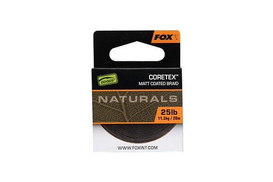 Fox Naturals Coretex Matt Coated Braid Hooklength 20m 25lb CAC816