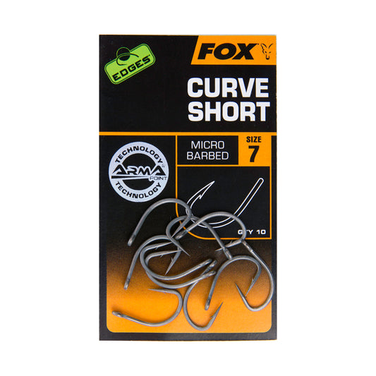 Fox Edges Curve Short Hooks Various Sizes